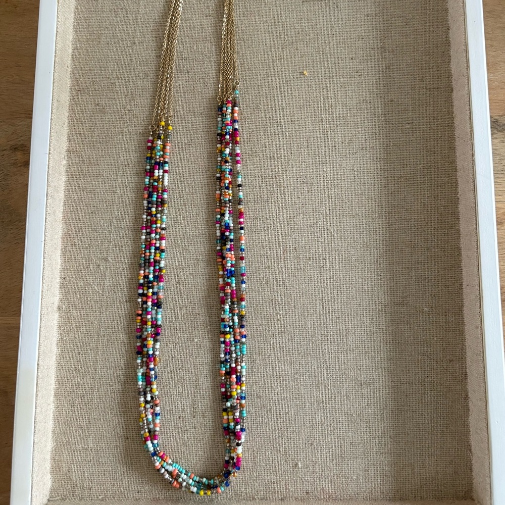 Loft Multicolor Beaded Necklace - Picture 2 of 4